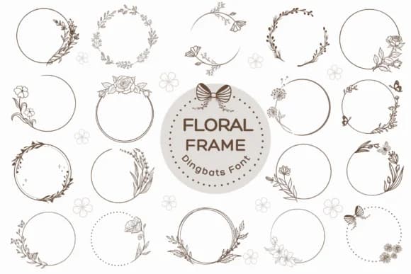 Floral Frame by Pui Art — Dingbats Font