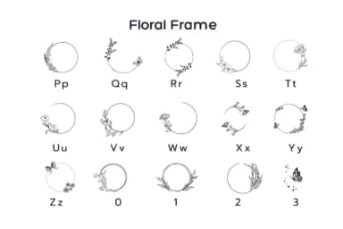 Floral Frame by Pui Art — Dingbats Font — thumbnail 8