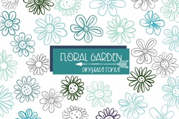 Floral Garden by Sirinart — Dingbats Font