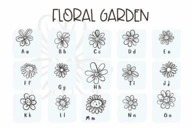 Floral Garden by Sirinart — Dingbats Font — thumbnail 2