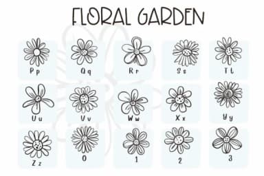 Floral Garden by Sirinart — Dingbats Font — thumbnail 3
