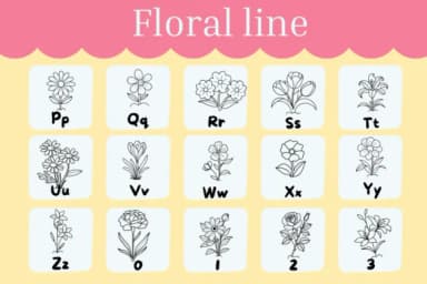 Floral Line by Natchuta — Dingbats Font — thumbnail 3