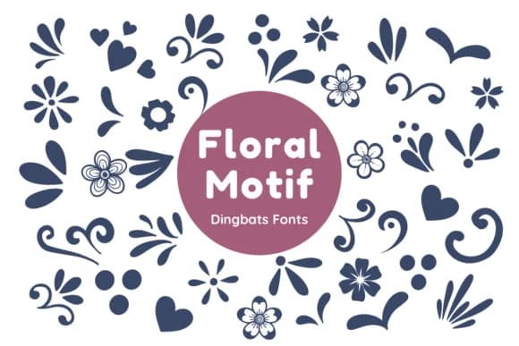 Floral Motif by Nun Sukhwan — Dingbats Font