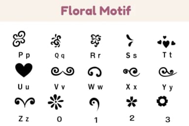 Floral Motif by Nun Sukhwan — Dingbats Font — thumbnail 3