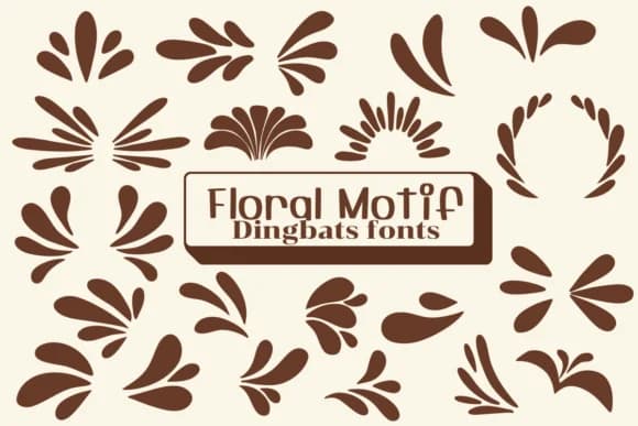 Floral Motif by Ketsarin — Dingbats Font