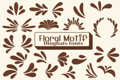 Floral Motif by Ketsarin — Dingbats Font — thumbnail 1