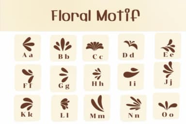 Floral Motif by Ketsarin — Dingbats Font — thumbnail 2