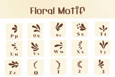 Floral Motif by Ketsarin — Dingbats Font — thumbnail 3