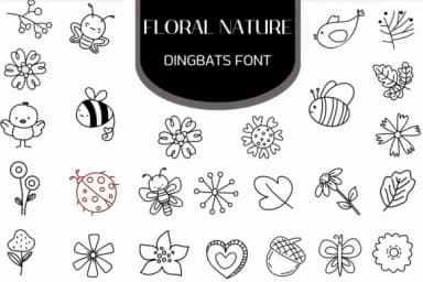 Floral Nature by Heartcraft Atelier — Dingbats Font — thumbnail 1