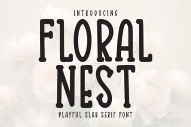 Floral Nest by Letterayu — Slab Serif Font — thumbnail 1