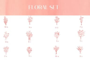 Floral Set by Heartcraft Atelier — Dingbats Font — thumbnail 3