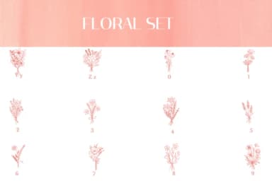Floral Set by Heartcraft Atelier — Dingbats Font — thumbnail 4