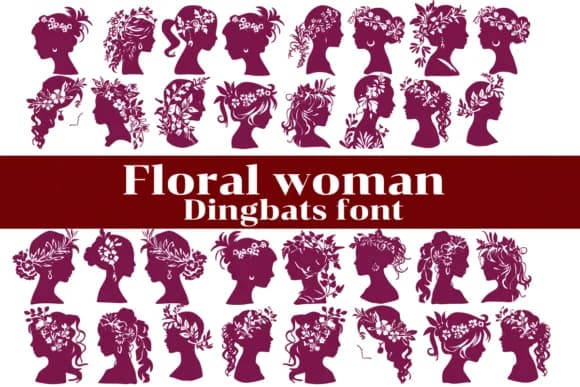 Floral Women by Nongyao — Dingbats Font