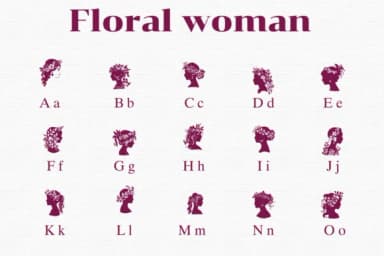 Floral Women by Nongyao — Dingbats Font — thumbnail 2