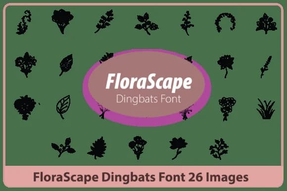 Florascape by Happy Bamboo — Dingbats Font
