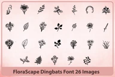 Florascape by Happy Bamboo — Dingbats Font — thumbnail 2
