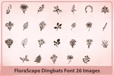 Florascape by Happy Bamboo — Dingbats Font — thumbnail 3