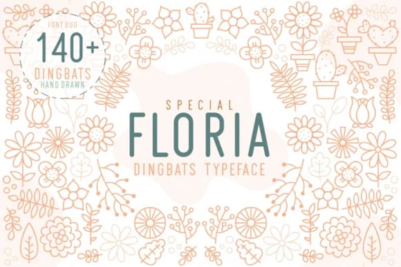 Floria by Kelik - 7NTypes — Dingbats Font