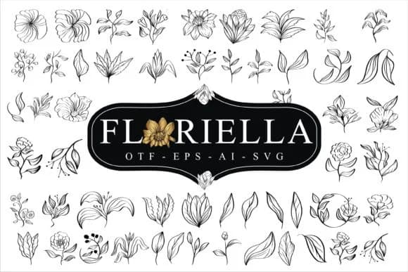 Floriella by edywiyonopp — Dingbats Font