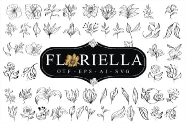 Floriella by edywiyonopp — Dingbats Font — thumbnail 1