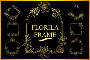Florila Frame by edywiyonopp — Dingbats Font — thumbnail 1