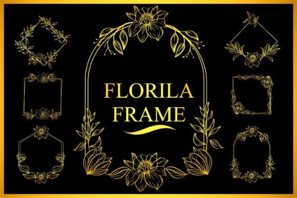 Florila Frame by edywiyonopp — Dingbats Font