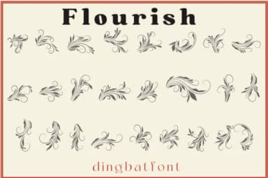 Flourish by Sakti Avellin — Dingbats Font — thumbnail 1