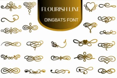 Flourish Line by Heartcraft Atelier — Dingbats Font — thumbnail 1