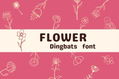 Flower by Sirinart — Dingbats Font — thumbnail 1