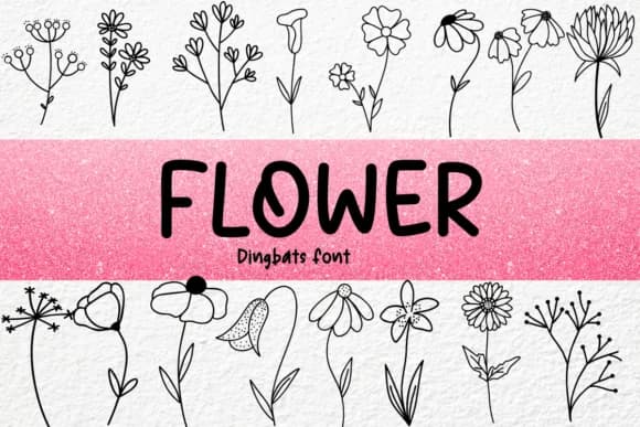 Flower by Petal Pixels — Dingbats Font