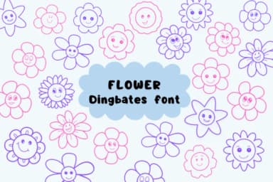 Flower by Natchuta — Dingbats Font — thumbnail 1