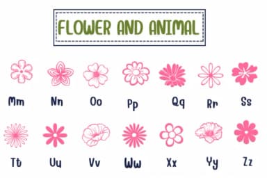 Flower and Animal by PraewDesigns — Dingbats Font — thumbnail 3