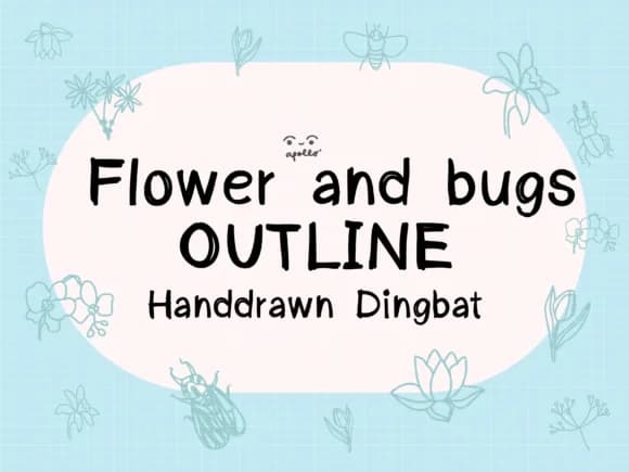 Flower and Bugs by Apollo no.64 — Dingbats Font