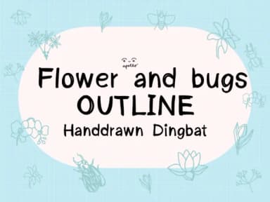 Flower and Bugs by Apollo no.64 — Dingbats Font — thumbnail 1
