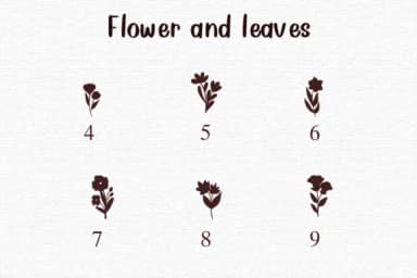 Flower and Leaves by Nongyao — Dingbats Font — thumbnail 4