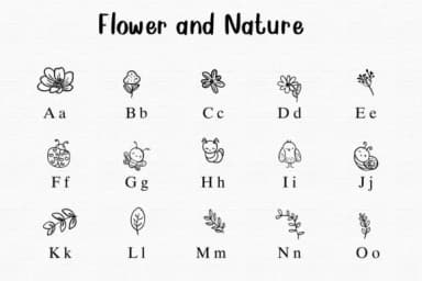Flower and Nature by Nongyao — Dingbats Font — thumbnail 2