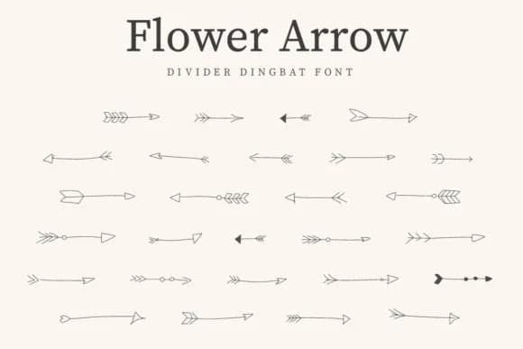 Flower Arrow by CraftedType Studio — Dingbats Font