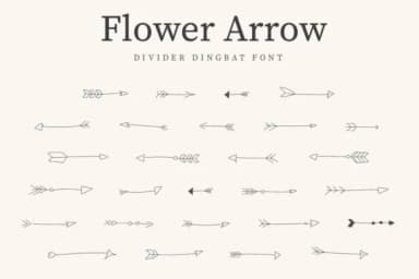 Flower Arrow by CraftedType Studio — Dingbats Font — thumbnail 1