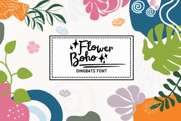 Flower Boho by PraewDesigns — Dingbats Font