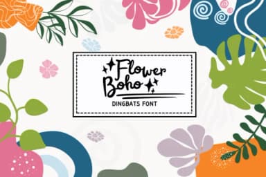 Flower Boho by PraewDesigns — Dingbats Font — thumbnail 1
