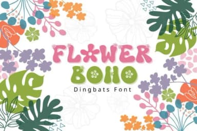 Flower Boho by Pui Art — Dingbats Font — thumbnail 1