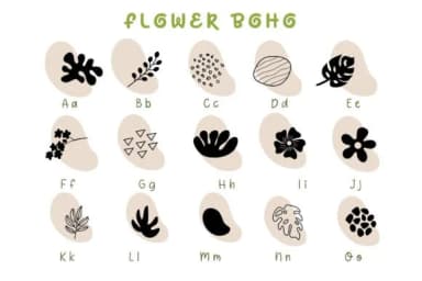 Flower Boho by Pui Art — Dingbats Font — thumbnail 2