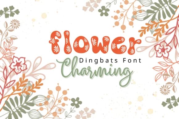 Flower Charming by Pui Art — Dingbats Font