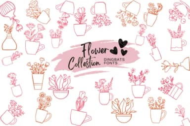 Flower Collestion by Suphitchaya — Dingbats Font — thumbnail 1