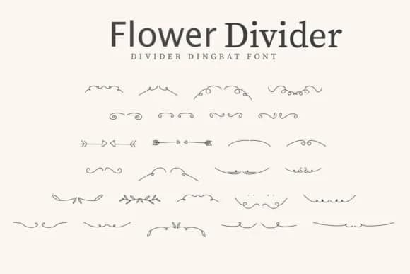 Flower Divider by CraftedType Studio — Dingbats Font