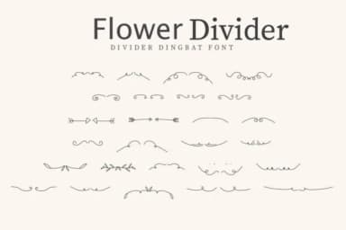 Flower Divider by CraftedType Studio — Dingbats Font — thumbnail 1