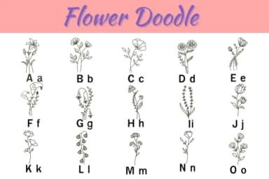 Flower Doodle by Nun Sukhwan — Dingbats Font — thumbnail 2