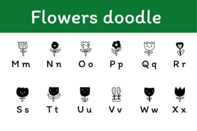 Flower Doodle by Chonada — Dingbats Font — thumbnail 3