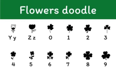 Flower Doodle by Chonada — Dingbats Font — thumbnail 4