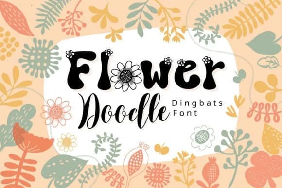 Flower Doodle by Pui Art — Dingbats Font